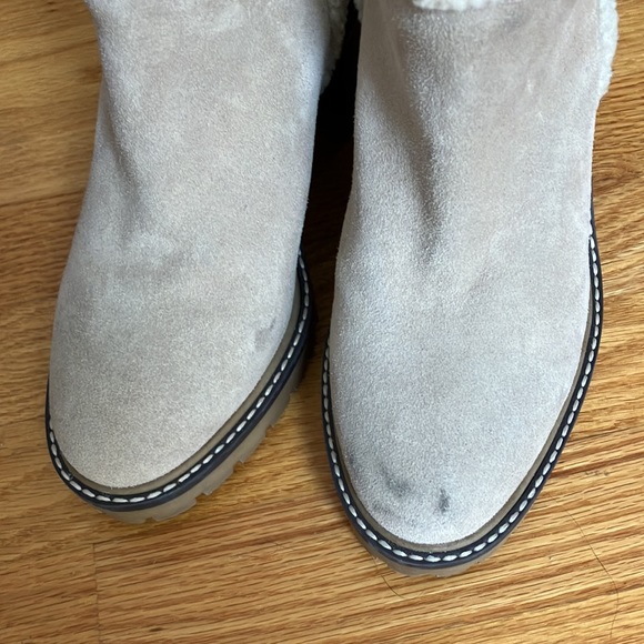 Leather/Faux Fur Pull On Boots Thick Inside Padding Sz 9M NWOT - Picture 9 of 10